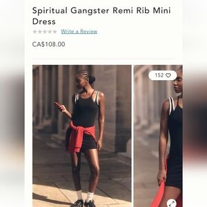 Spiritual Gangster Black Remi Dress NWT